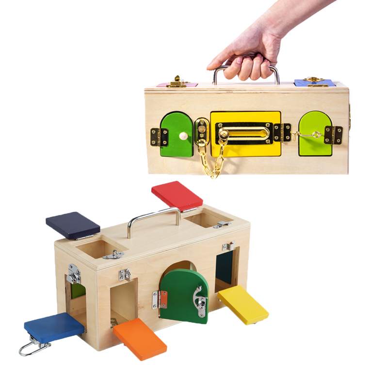 Board Game China - Montessori caixa de bloqueio brinquedo atividade