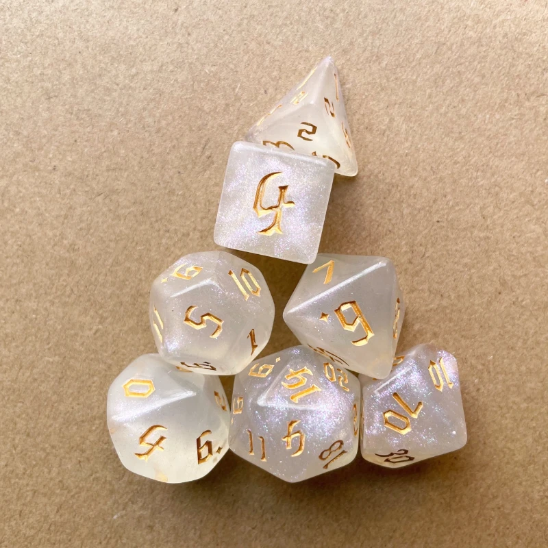 Board Game Font - 7 pçs conjunto novo glitter ouro