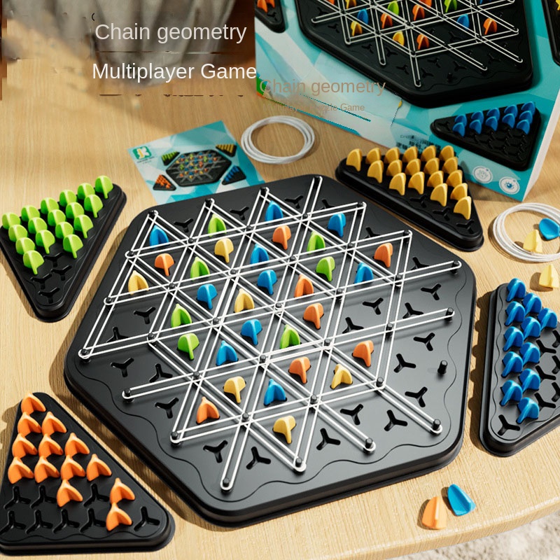 Board Game Sequence - Novo triângulo corrente borracha xadrez jogo