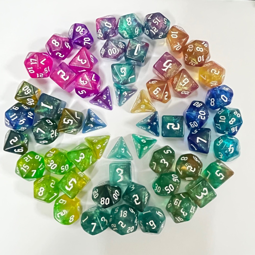 Board Game Font - Conjunto de Dados Poliédricos Bicolor para