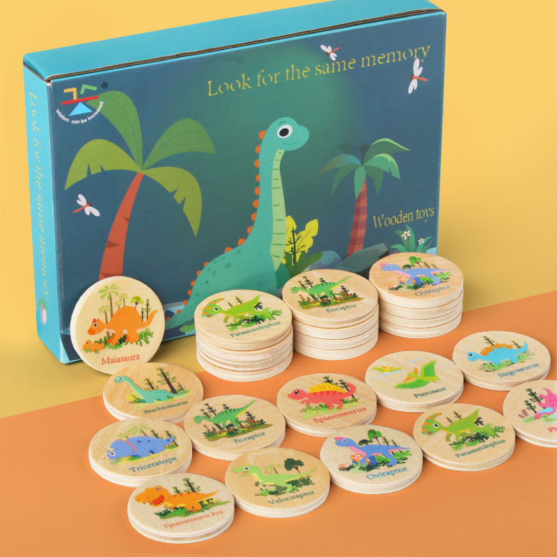 Board Game Idea - Jogo de memória dinossauro correspondência brinquedo