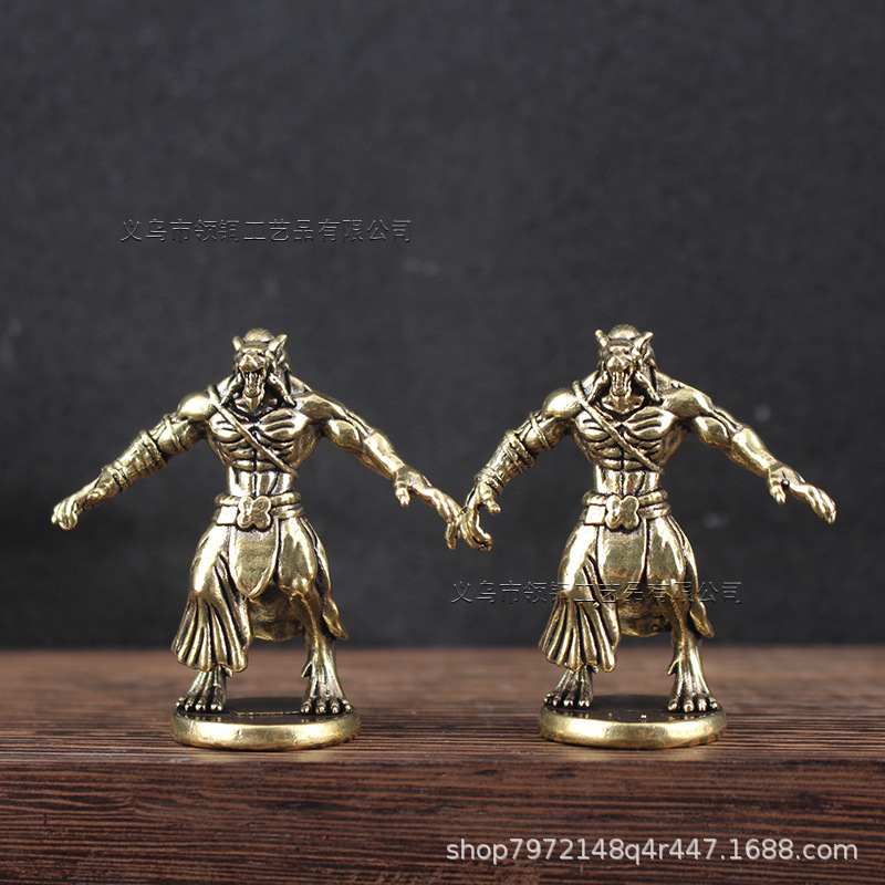 Board Game Werewolf - Lobo de bronze em miniatura ornamento