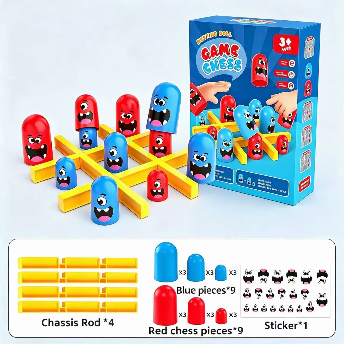 Board Game Word - Jogo de Tabuleiro Tic-Tac-Toe com Copos