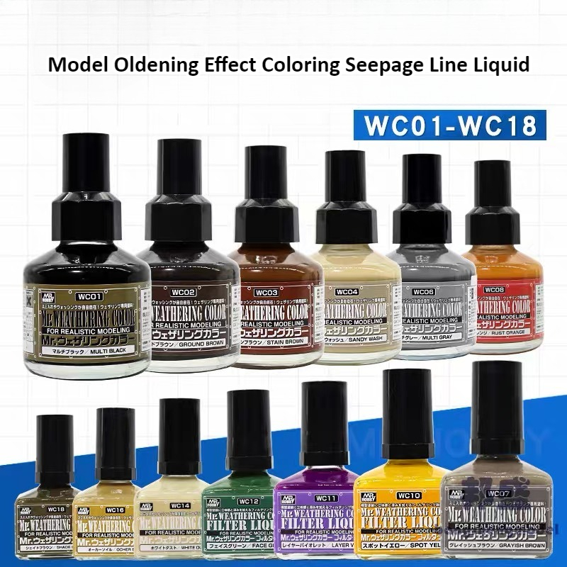 Tamiya Model Paint Set - MR.HOBBY WC01-18 Efeito de Envelhecimento para