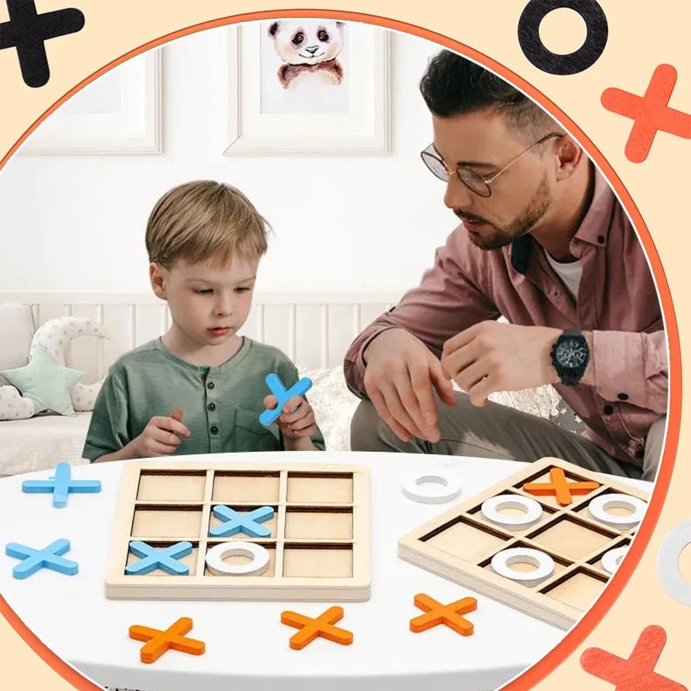 Jogo de madeira xo tic tac toe - Board Game Word avaliação e preço